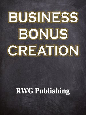 cover image of Business Bonus Creation